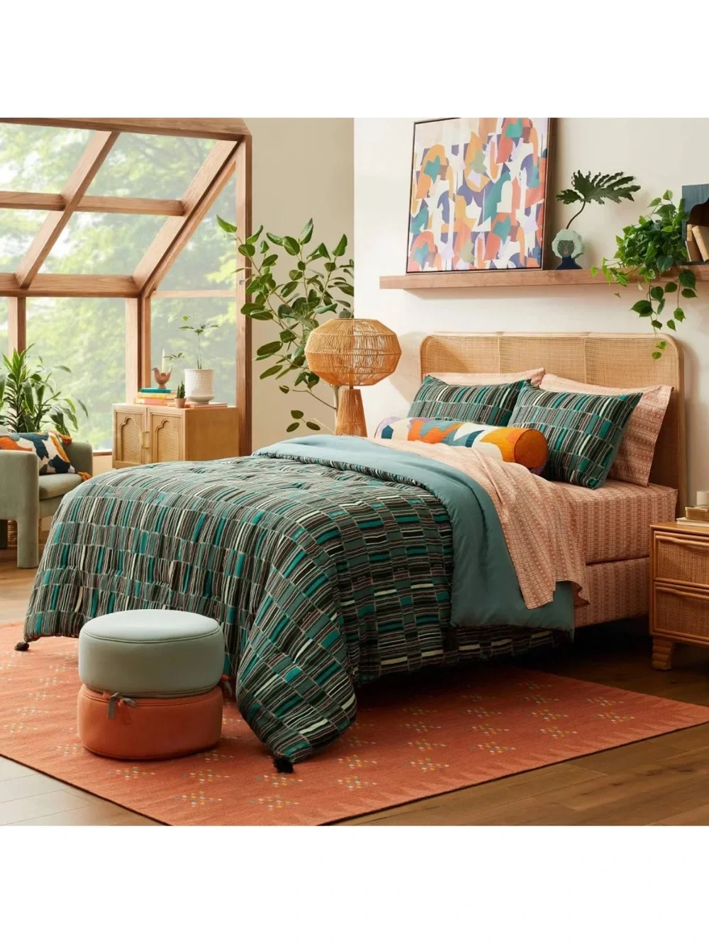 Opalhouse Jungalow F/Q Comforter and 2 Shams Set, Sun in the Water Print